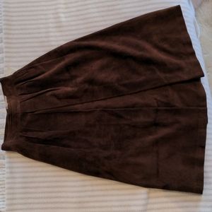 Vintage Gucci brown suede skirt, size 24 waist